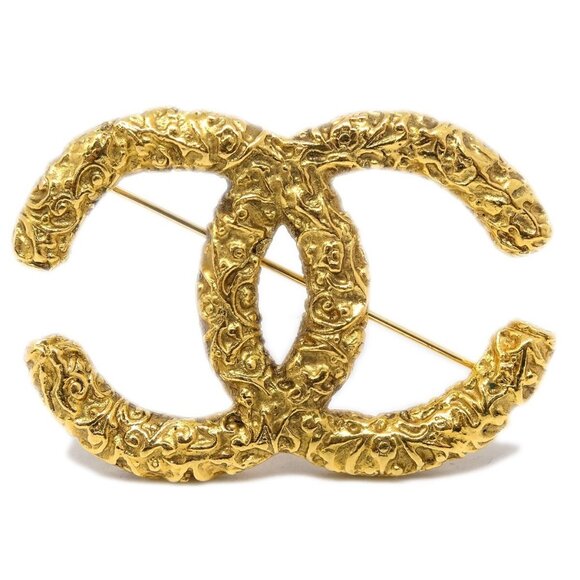 Chanel Gold CC Brooch Pin 03A 123189 - Picture 1 of 4